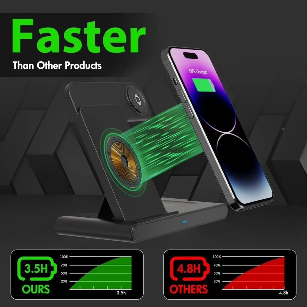 3 in 1 wireless charging stand